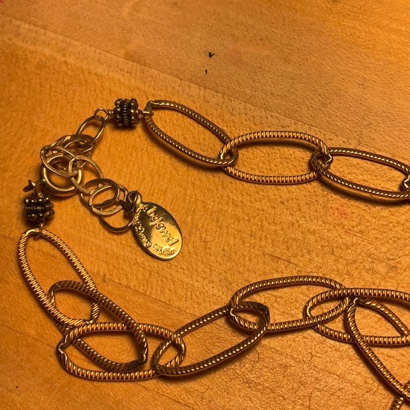 Bejeweled costume gold filled necklace - Picture 4 of 10